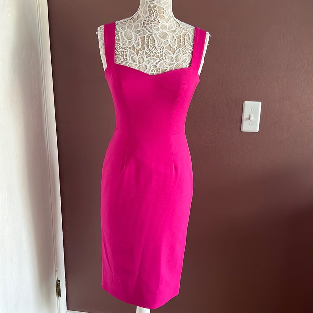 Dress the Population Fuchsia Midi Sheath Dress